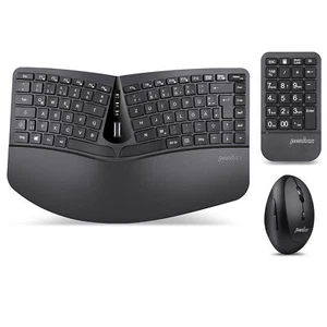 Perixx PERIDUO-606A DE, 3-in-1 Tastatur- und Maus-Set, kabellos, ergonomisch - Bild 1 von 2