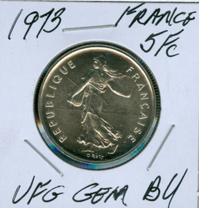 1973 FRANCE 5 FRANCS ULTRA FINEST GRADE GEM BU     90 CENTS SHIPPING * - Picture 1 of 2