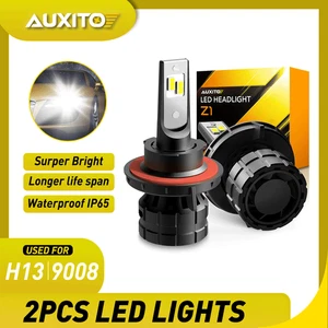 2x H13 9008 20000LM LED Headlight Bulb Kit High Low Beam 6000K Cool White CANBUS - Foto 1 di 9