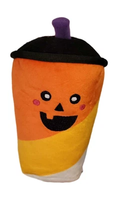 Zippy Paws Halloween Candy Corn Dog Plush Toy Squeaky Orange Yellow White - Image 1 of 2