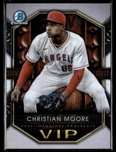 2025 BOWMAN VERY IMPORTANT PROSPECTS CHRISTIAN MOORE LOS ANGELES ANGELS #VIP-12 - Picture 1 of 2