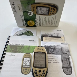 Magellan eXplorist 210 Handheld GPS Water Resistant geocaching Bundle - Picture 1 of 5