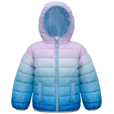 Rokka&Rolla Baby Girls' Puffer Jacket Lightweight Toddler Padded Winter Coat - Image 1 of 4