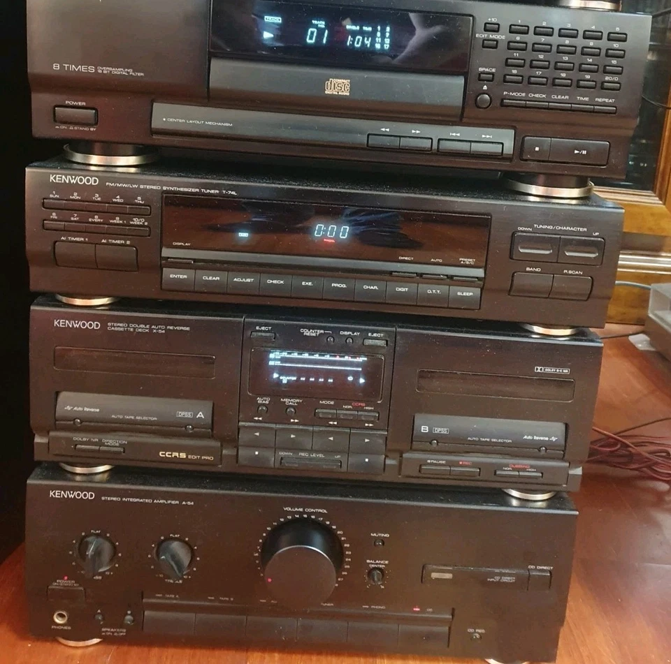 KENWOOD PERLA NERA M54 FRONTALE IN ALLUMINIO FUNZIONANTE TELECOMAN - Bild 1 von 4