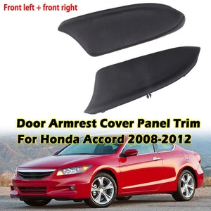 New for Honda Accord 2008-2012 Sedan LR Door Panel Armrest Black PU Leather BI - Foto 1 di 8