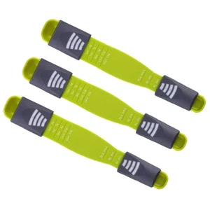 3 Pcs Multifunctional Double End Adjustable Measuring Spoons with Scales - Picture 1 of 11