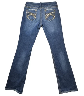 Jeans Ariat Ruby para mujer 30L tiro bajo corte bota bolsillos bordados elásticos denim Foto 1 de 4