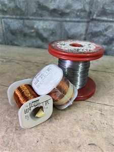 Lot of 3 Spools Vintage Wire, Nichrome Alloy & Belden 8079 Magnet Wire 26 AWG - Picture 1 of 7