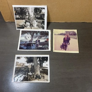 Polaroid vintage foto di strane teste di cartapesta bambole oggetti di scena divertenti B56 - Foto 1 di 10