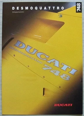 DUCATI DESMOQUATTRO 748 Motorcycle Sales Brochure 1995 Ref GB/D10.1994 - Image 1 of 2