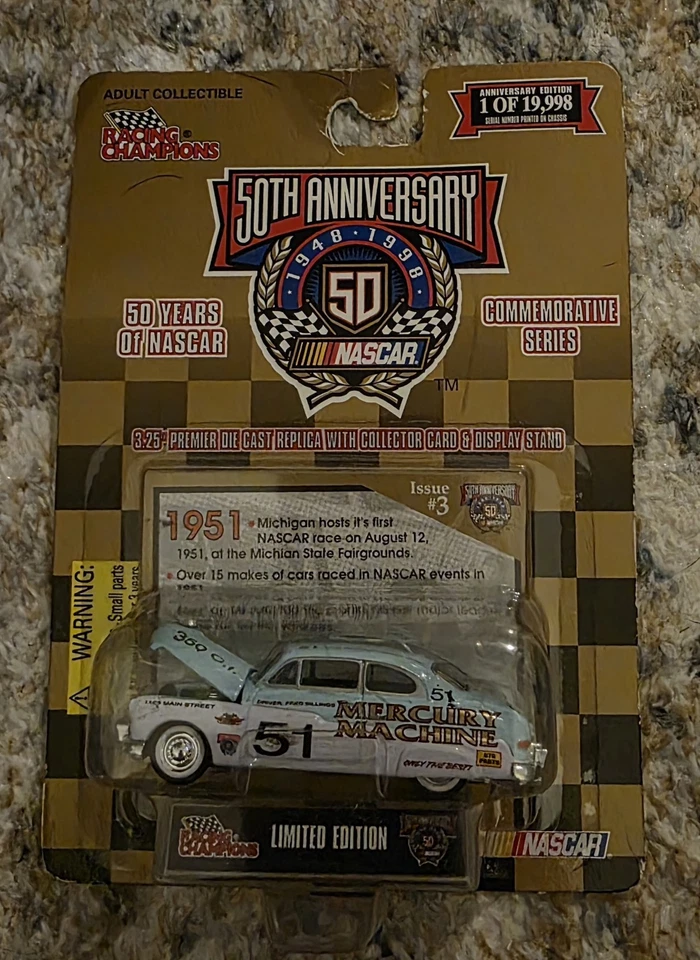 Racing Champions NASCAR 1998 50 aniversario 1951 Mercury Machine #51 coche diecast Foto 1 de 1