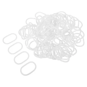  100 Pcs Shower Curtain Hooks White Bathroom Drapery Decorative Rings - Picture 1 of 17