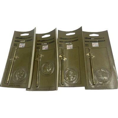 Frank's Miniatura Casa de Muñecas Mini Casa Serie Llave 013 Barra de Cortina Lote de 4 Nuevo en Paquete Foto 1 de 4