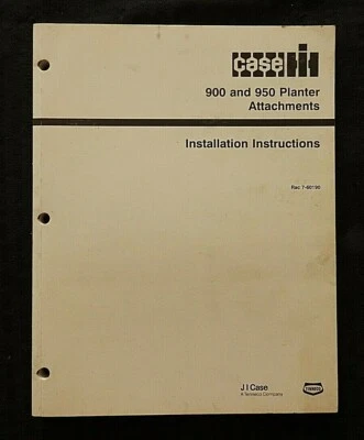 CASE 900 950 SERIES PLANTER "ATTACHMENTS INSTALLATION" MANUAL 7000 TRACTOR NICE - Image 1 of 4