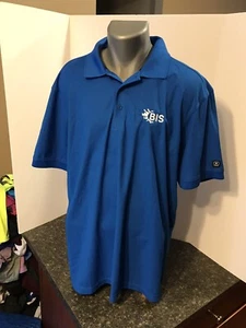Ogio Men’s Polo Golf Shirt XL Blue Polyester NWT - BIS Logo - Picture 1 of 12