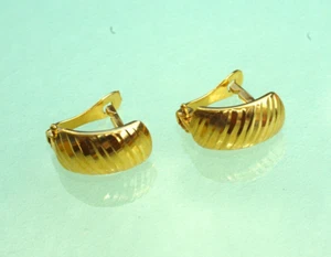 13 mm criollos enchufables 750 ORO AMARILLO 18 KT *semi redondo y extra ancho*👍wow - Imagen 1 de 4