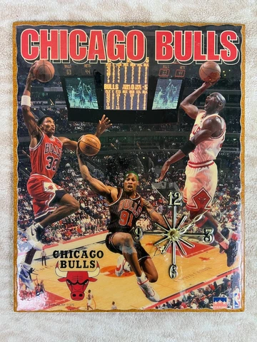 🏀🏀🏀Vintage Chicago Bulls 1996 Starline WALL CLOCK Resin ULTRA RARE🏀🏀🏀 Cover