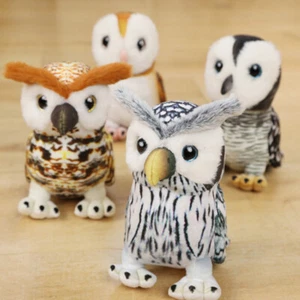 Soft And Cuddly 7.8in Simulation Owl Snow Owl Plush Toy For Children's Gift - Picture 1 of 9