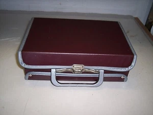BROWN WITH SILVER STORAGE CASE FOR CASSETTE TAPES *HOLDS 12 TAPES** #5 - Bild 1 von 7