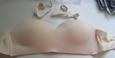 New Flesh Bra w Removeable Straps Nylon & Spandex Sz 42 / 95 G On Line Purchase - Imagem 1 de 4