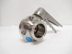191646 New-No Box; Sanitary Solutions SSBFV-2.0-316 Butterfly Valve; 2.0" Clamp - Picture 1 of 5