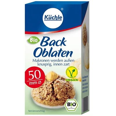 Bolachas finas Kuchle Back-Oblaten oblaten para assar -Redondas -50mm ORGÂNICAS - Imagem 1 de 2
