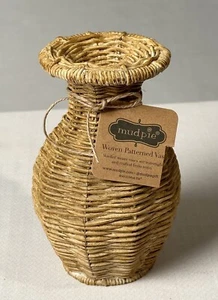 Mud Pie® Flared Resin Basket Weave Vase - Picture 1 of 5