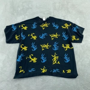 Vintage Looney Tunes Wile E Coyote AOP Short Sleeve T-shirt 3XL Black 1180 - Picture 1 of 7
