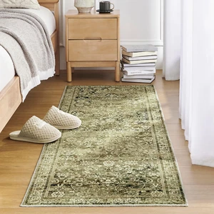 Boho Washable Runner Rug for Kitchen,Non Slip Rubber Backing Non Skid Oriental F - Picture 1 of 8