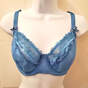 Wacoal Delicate Notion Full Figure Underwire Bra 36D Blue 855162 Discontinued - Picture 1 of 9
