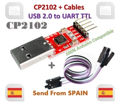 CP2102 USB 2.0 to UART TTL 5PIN Module Serial Converter with Cable for Arduino - Imagen 1 de 4