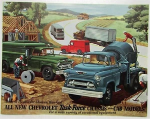 1955 Chevrolet All New Task-Force Trucks Chassis and Cab Models Sales Brochure - Picture 1 of 3