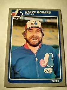 Tarjeta de béisbol Steve Rogers Fleer 1985 #408 Montreal Expos Capitán América - Imagen 1 de 2