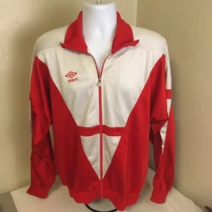 Umbro Mens Track Jacket Windbreaker Soccer 'Keeper' Red White XL Free Shipping! - Picture 1 of 8