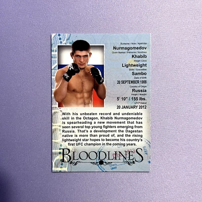 2013 Topps UFC Bloodlines Insert Khabib Nurmagomedov  Russia - Image 1 of 2
