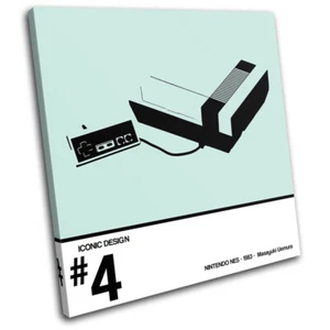Iconic Design Nintendo NES Console Vintage SINGLE CANVAS WALL ART Picture Print - Picture 1 of 1