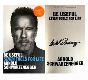ARNOLD SCHWARZENEGGER SIGNED / AUTOGRAMM BE USEFUL SEVEN TOOLS FOR LIFE BOOK - Bild 1 von 1