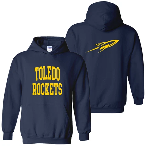 Toledo Rockets Front and Back Print Hoodie - Navy Cover
