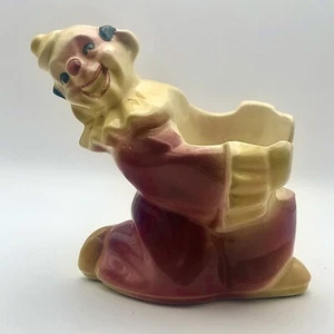 Vintage Circus Clown Candle Holder Ceramic USAPlant Stand Figurine - Picture 1 of 5