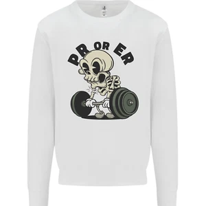 PR or ER Gym Bodybuilding Training Kids Sweatshirt Jumper - Picture 1 of 72