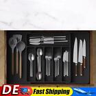 Silverware Drawer Organizer with Dividers Expandable Utensil Tray (Black) Hot