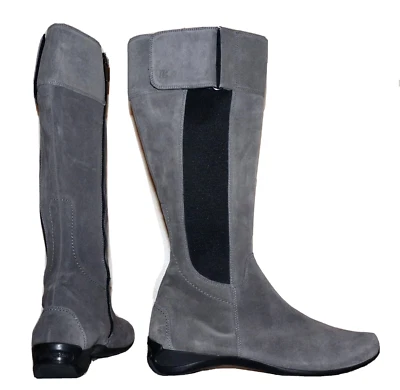 PAUL GREEN Gris Gamuza Cuero Cremallera Botas AUS 6 US 8 Foto 1 de 4