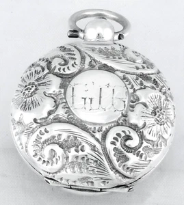 Antique Sterling Silver Art Nouveau Sovereign Case - Birmingham 1910 - Picture 1 of 5
