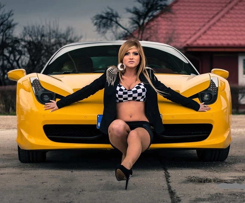 Ferrari Race Car 1 18Le Mans24Racing Racer12Custom Built Model43Carousel YELLOW - Image 1 of 4