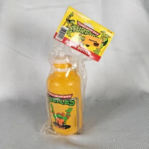 Vtg 1989 Teenage Mutant Ninja Turtles Water Bottle w/Bike Hook New Sealed - Picture 1 of 7