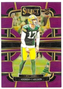 2023 Panini Select Anders Carlson Concourse Viola Prizm /75 RC - Foto 1 di 2