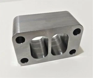 (2" THK) T3 HX30/35 Twin Port Divided Inlet Turbo Spacer Flange - Bild 1 von 2