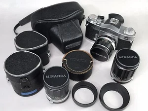 *MINT* Miranda Auto Sensorex AiC EE 35mm SLR Camera w/ 35mm 50mm 105mm Lenses - Picture 1 of 24