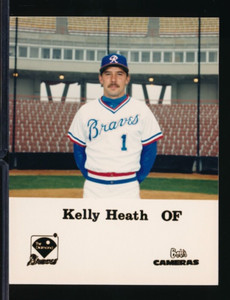 1987 Richmond Braves Team issue Photo card Kelly Heath 4x5 Bob's Camera's *