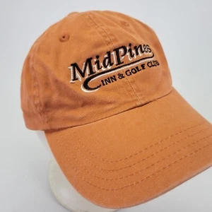 Mid Pines Golf Club Hat Cap Southern Pines NC Pine Cone Strapback Orange - Picture 1 of 8